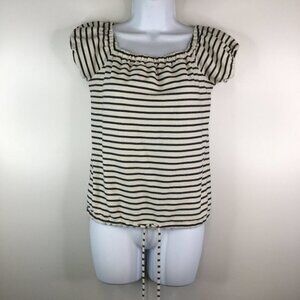 Madewell Square Neck  Striped Top Sid Small